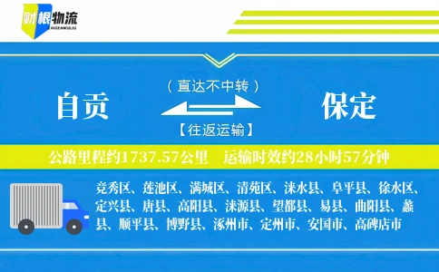 自贡到保定物流公司