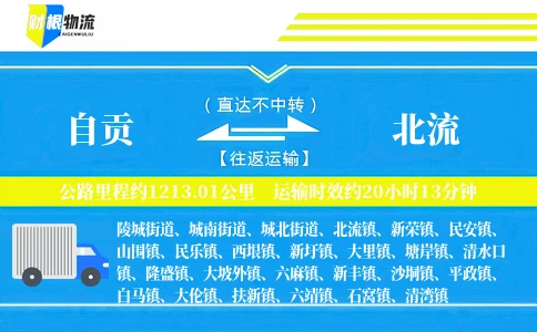 自贡到北流物流公司