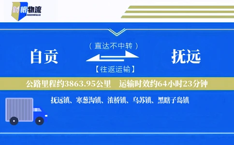 自贡到抚远物流公司