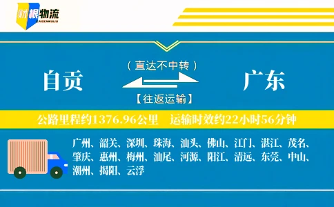 自贡到广东物流公司