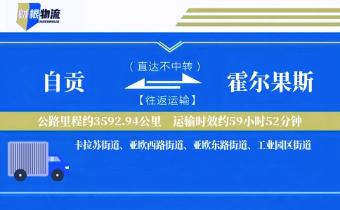 自贡到霍尔果斯物流公司