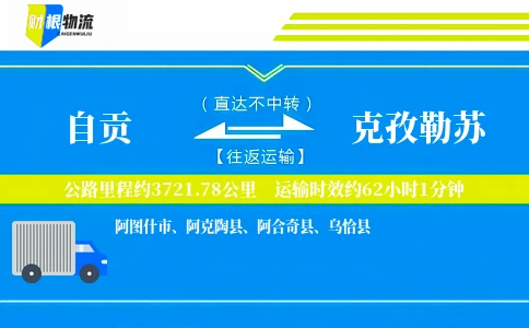 自贡到克孜勒苏物流公司