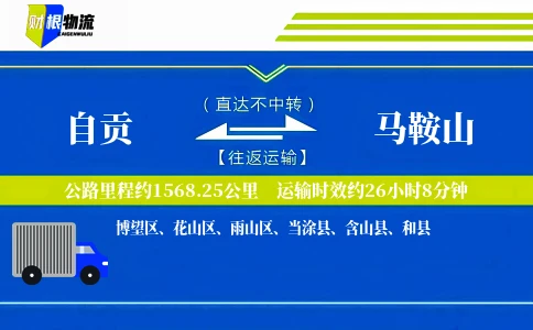 自贡到马鞍山物流公司