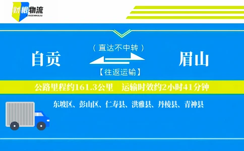 自贡到眉山物流公司