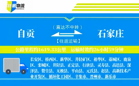 自贡到石家庄物流公司