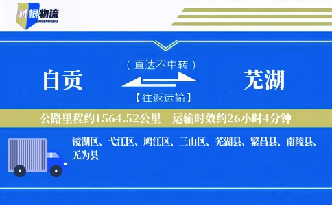 自贡到芜湖物流公司