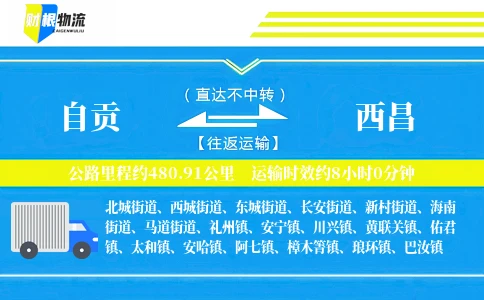 自贡到西昌物流公司
