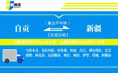 自贡到新疆物流公司