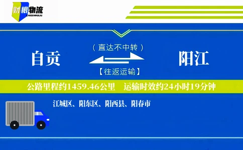 自贡到阳江物流公司