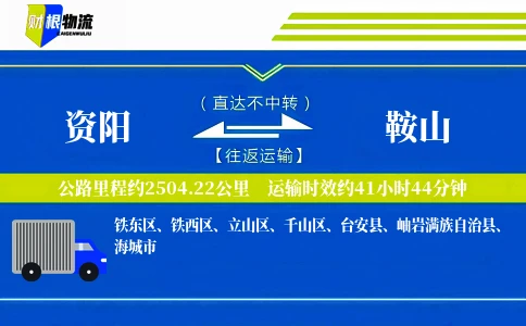 资阳到鞍山物流公司