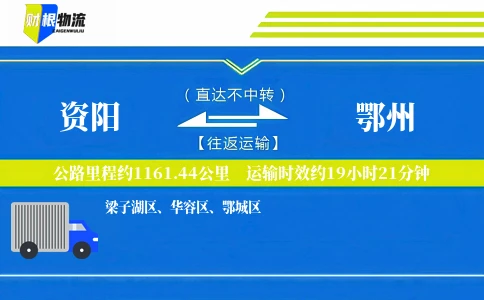 资阳到鄂州物流公司