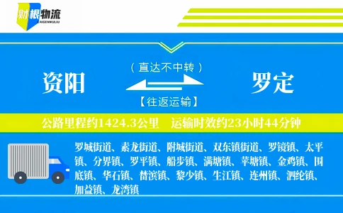 资阳到罗定物流公司