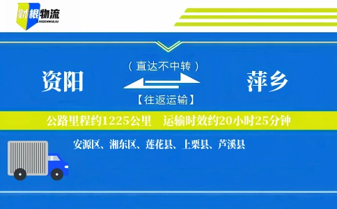 资阳到萍乡物流公司