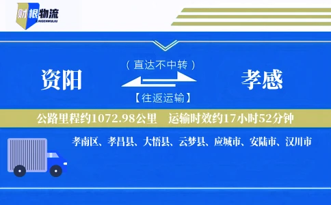 资阳到孝感物流公司