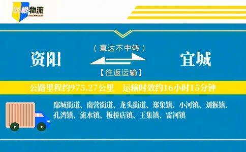 资阳到宜城物流公司