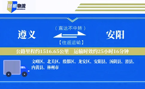 遵义到安阳物流公司